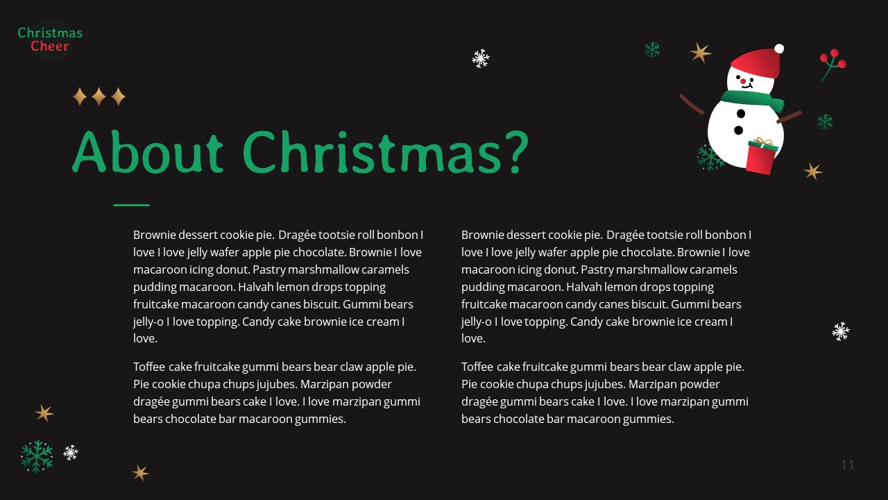 Christmas Cheer Creative Keynote Template, Presentation Templates